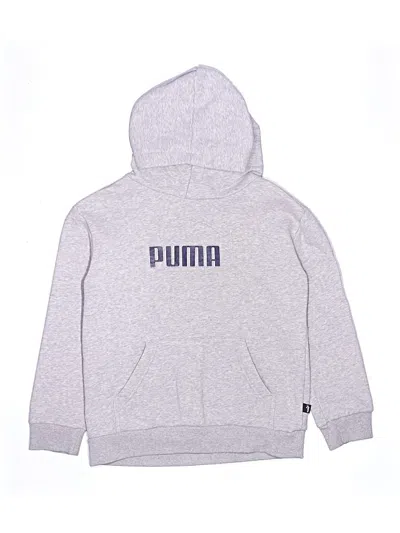 Pre-owned Puma Kids' Pullover Hoodie In Silver