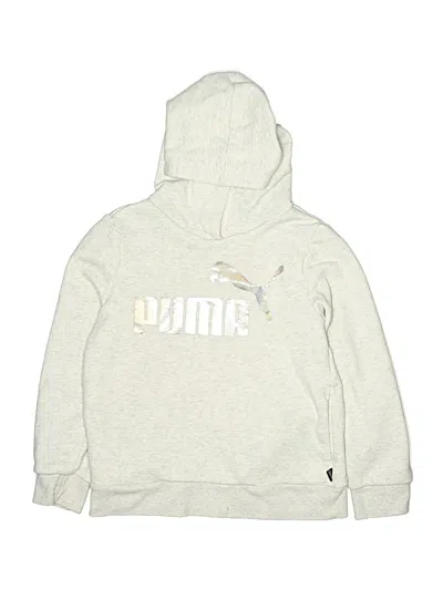 Pre-owned Puma Kids' Pullover Hoodie In Silver