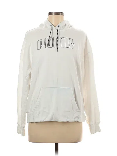 Pre-owned Puma Pullover Hoodie In White