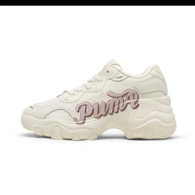 Puma Pulsar Wedge Collegecore Women's Sneakers In Frosted Ivory-whisp Of Pink- White