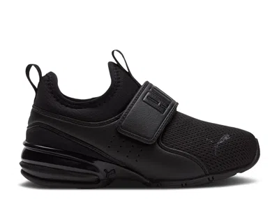 Puma Axelion Slip-on Little Kid 'triple Black'