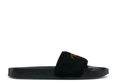 Puma Leadcat Suede Slide 'black Team Gold'