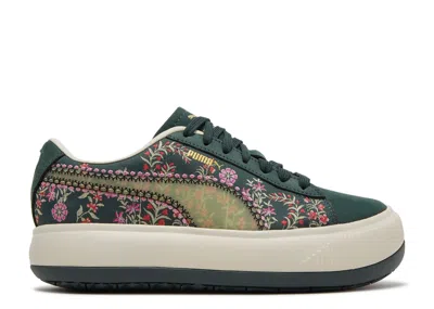 Puma Liberty Of London X Wmns Suede Mayu 'floral' In Green