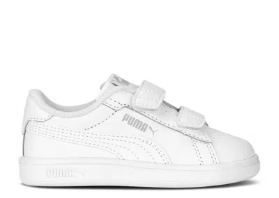 Puma Babies'   Smash 3.0 Leather Velcro Toddler 'white Cool Light Grey'