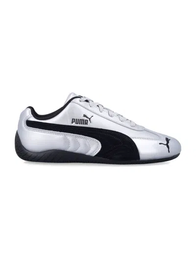 Puma Silver Speedcat Metallic Sneakers In Gray
