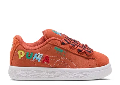 Puma Babies'   Suede Xl Sporty Cats Td 'amarena White' In Orange