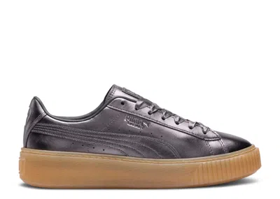 Puma Wmns Basket Platform Luxe 'quiet Shade' In Gray