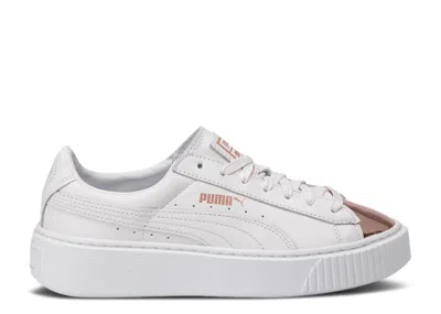 Puma Wmns Basket Platform Metallic 'white Rose Gold'
