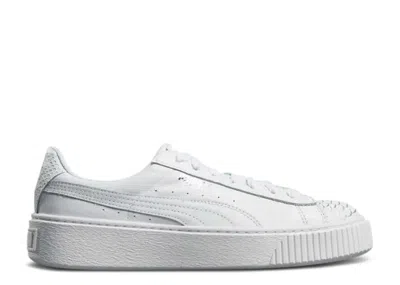 Puma Wmns Basket Platform 'ocean' In White