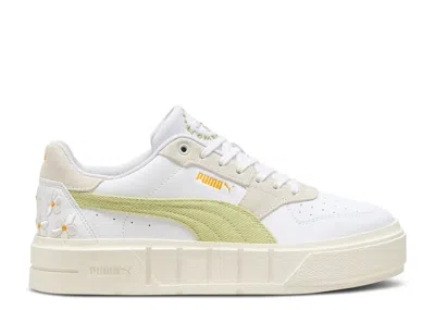 Puma Wmns Cali Court 'embroidery - Pistachio Green' In White