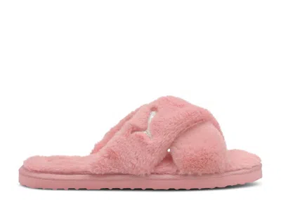 Puma Wmns Fluff X Strap Slide 'lotus' In Pink