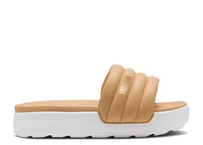 Puma Wmns Karmen Puffy Slide 'warm Beige' In Brown