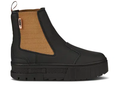 Puma Wmns Mayze Pop Chelsea Boot 'black Tiger's Eye'
