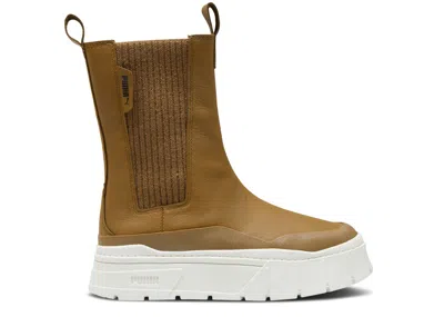 Puma Wmns Mayze Stack Chelsea Winter Boot 'chocolate Chip' In Brown