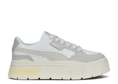 Puma Wmns Mayze Stack Luxe 'nimbus Cloud White' In Gray