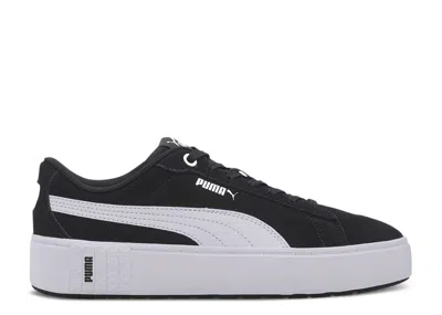 Puma Wmns Smash Platform V2 Suede 'black White'