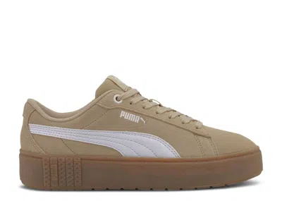 Puma Wmns Smash Platform V2 Suede 'pale Khaki' In Brown