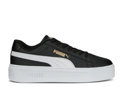Puma Wmns Smash Platform V3 'black White Gold'
