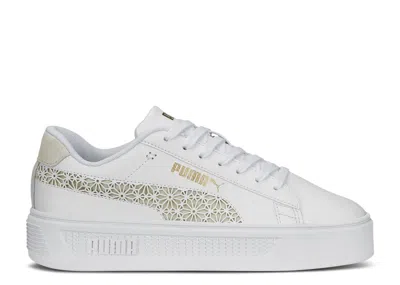 Puma Wmns Smash Platform V3 'laser Cut - White Pristine Gold'
