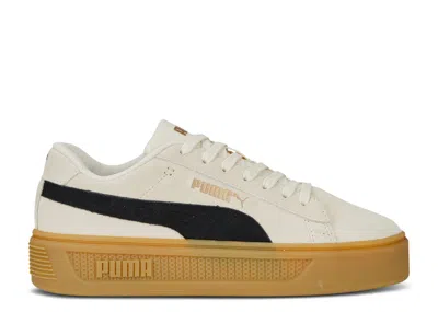 Puma Wmns Smash Platform V3 'pristine Black Gum' In White