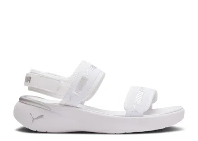 Puma Wmns Sportie Sandal 'white Metallic Silver'