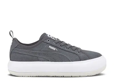 Puma Wmns Suede Mayu Canvas 'ebony' In Gray