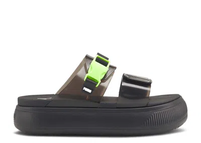 Puma Wmns Suede Mayu Pop Sandal 'black Fizzy Light' In Multi
