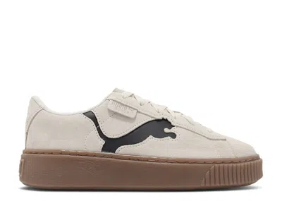Puma Wmns Suede Platform 'cutout - Alpine Snow Black' In White