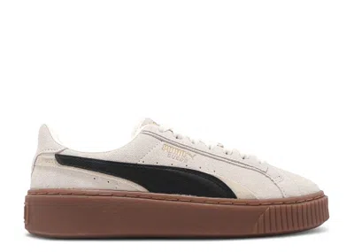 Puma Wmns Suede Platform Double Fs 'ivory Black Gum' In White