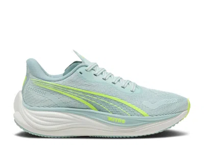 Puma Wmns Velocity Nitro 3 'peaceful Blue Yellow Alert' In Green