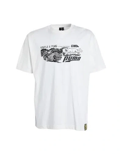 Puma X Staple Graphic Tee Man T-shirt Off White Size Xl Cotton
