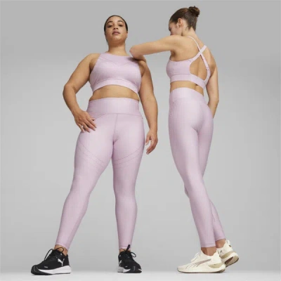 Puma Pwr Ultraform Graphic High Support Bra In Grape Mist