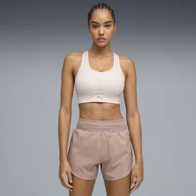 Puma Pwrbreathe Run Women's Moisture Wicking, High Impact Sports Bra In White