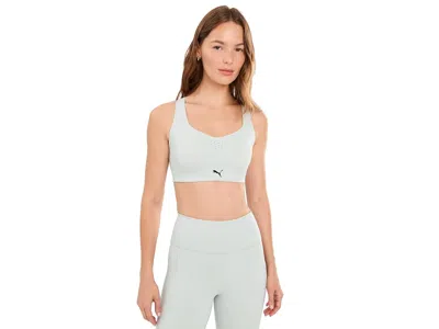 Puma Pwrmode High Impact Racerback Sports Bra Women's Bra Creme De Mint: Xs In Green