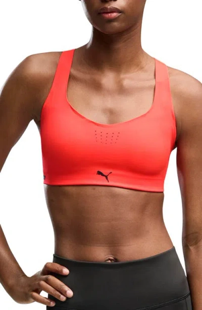Puma Pwrmode Low Impact Sports Bra In Red