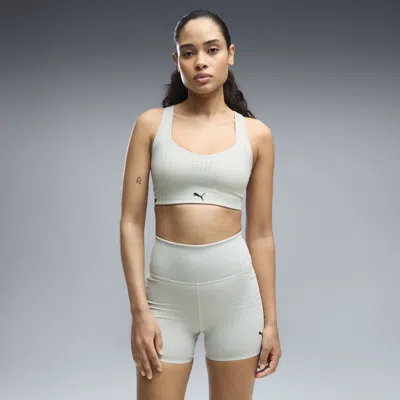 Puma Pwrmode Women's High Impact Sports Bra In Green