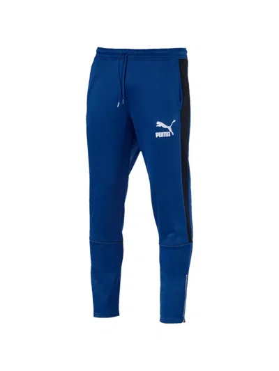 Puma Quilted Track Pants In Blue