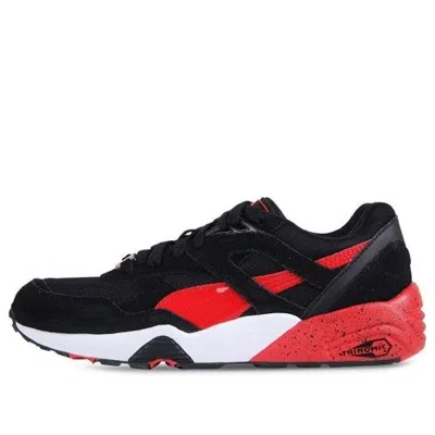 Puma R698 Block Low Top Running Shoes Black/red In Multi