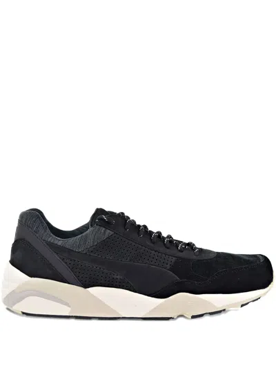 Puma R698 X Stampd Suede Sneakers In Black