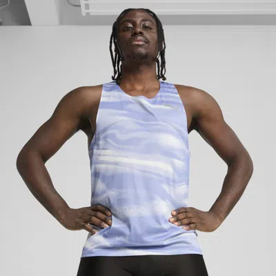 Puma Raceday Ultraspun Men's Graphic Sleeveless T-shirt In Blue