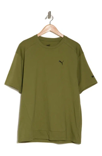 Puma Rad/cal Crewneck Graphic T-shirt In Olive Green