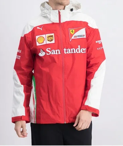 Pre-owned Puma Rare Scuderia Ferrari F1 Team  Formula One Hooded Jacket Windbreaker Sz Xl In Red