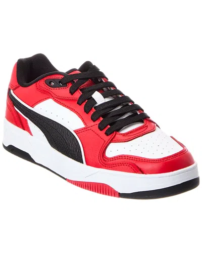 Puma Rbd Break Low Leather Sneaker In Red