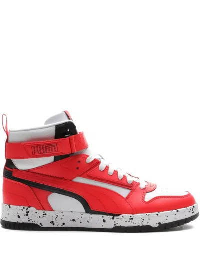 Puma Rbd Game Varsity Patch Sneakers In Red