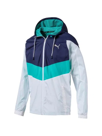 Puma Reactive Woven Hooded Jacket In White