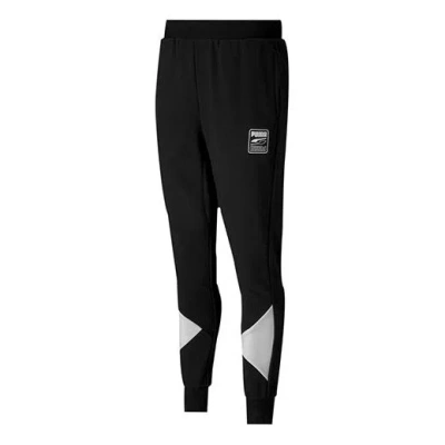 Puma Rebel Block Pants 'black White' In Multi