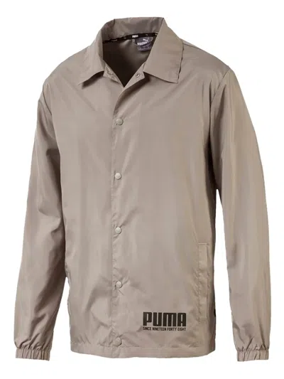 Puma Rebel Bold Coach Jacket In Brown
