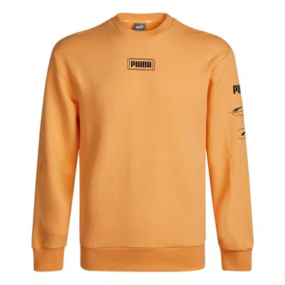 Puma Rebel Crew Long Sleeve Sweater 'orange Black'