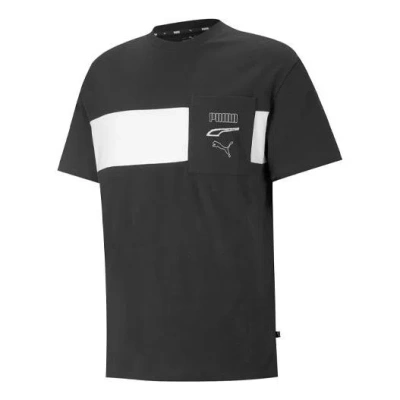 Puma Rebel Mens Crew Neck Short Sleeve T-shirt 'black'