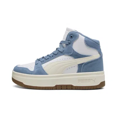 Puma Rebound Femme Mid Suede Women's Platform Sneakers In White
